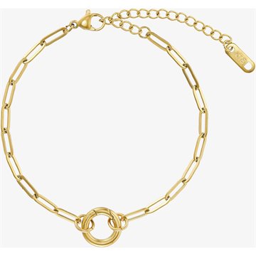 CHAIN COIN CHARM BRACELET GOLD - 1159