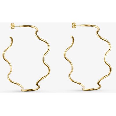 WOLFF JEWELRY WAVY STATEMENT EARRINGS – STORE ØRERINGE MED ORGANISK FORM - 1198