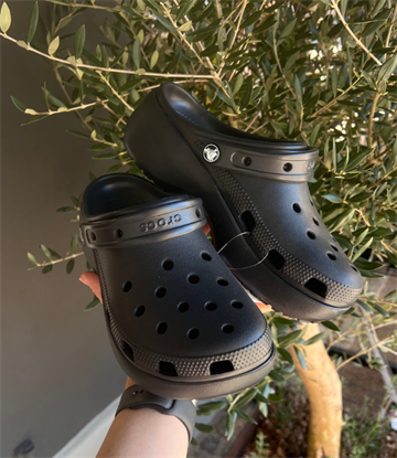 CLASSIC PLATFORM CLOG W CROCS BLACK - 206750