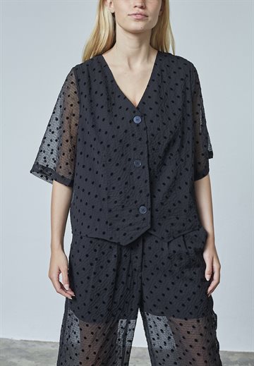 LOVE & DIVINE SKJORTE BLACK DOT - LOVE1418