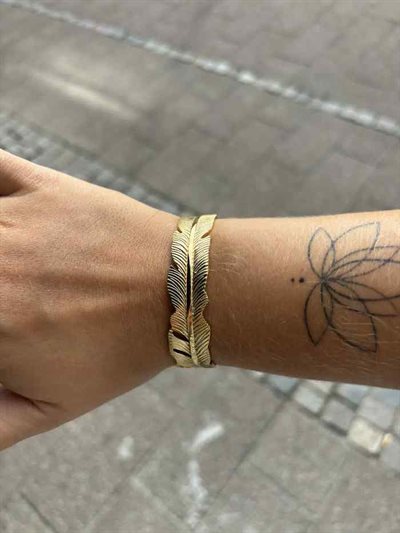 WOLFF JEWELRY LEAFY BRACELET GOLD - 1195