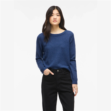  VILA RIL NAVY PEONY STRIK O-HALS - 14054177