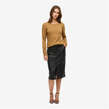  VILA RIL BISTRE/DARK MELANGE STRIK O HALS - 14054177