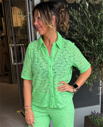 VILA BEGENA 2/4 SHIRT/1 SUMMER GREEN - 14085041