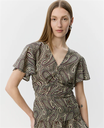 SOFIE SCHNOOR LEELASW PRINTED BLOUSE BORDEAUX MIX PAISLEY - S262400