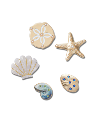 CROCS CHARMS GOLD SHELL 5 PACK - 10015371