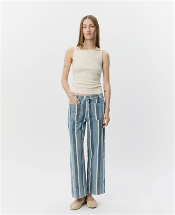 SOFIE SCHNOOR BREESW RIB TANK TOP CREAM WHITE - S262355