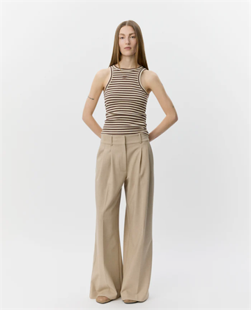 SOFIE SCHNOOR BECASW STRIPED RIB TANK TOP BROWN STRIPED - S262360