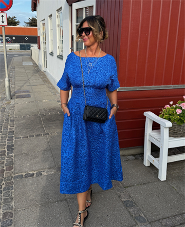 YAS DAZLY 2/4 LONG DRESS DAZZLING BLUE - 26038056 