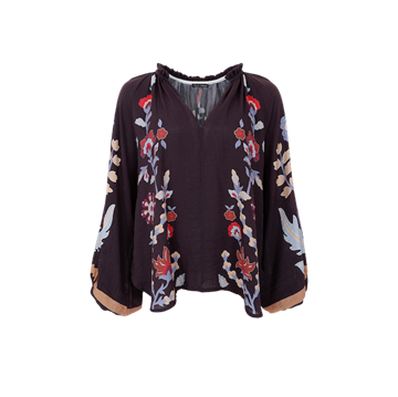  BLACK COLOUR MARIGOLD BLUSE- 41024 CHOCOLATEFLOWER