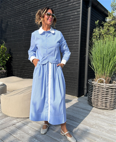 YAS SABRI HW LONG SKIRT VISTA BLUE / STAR WHITE- 26037970