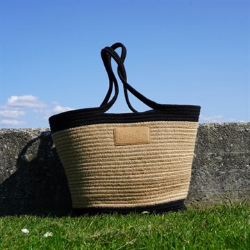 FLAMENCOS BEACH BAG LARGE JET BLACK - FLA1905