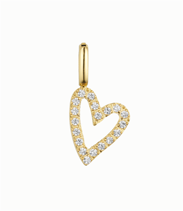  WOLFF JEWELRY HEART SHINE CHARM G/B - 1176