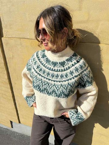 YAS LIRI LS WOOL BLEND KNIT PULLOVER BIRCH - 26038423