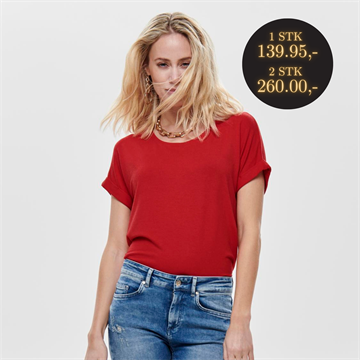  ONLY MOSTER HIGH RISK RED T-SHIRT - 15106662