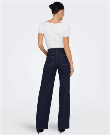  ONLY JUICY DARK BLUE DENIM WIDE RINSE - 15328295