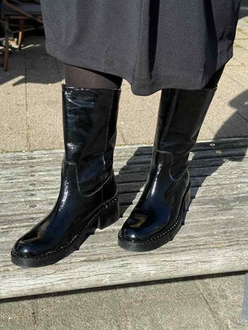 PHENUMB EXPOSED P BLACK LEATHER PATENT - PH-510049-P
