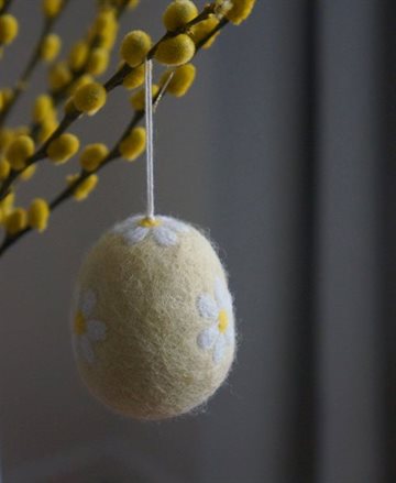 GAMCHA OPHÆNG ÆG MED BLOMSTER GUL  - 3000