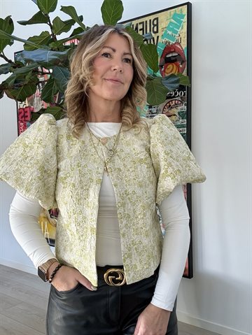 VILA KAIA O-NECK  2/4 SMOKE GREEN JACQUARD BOLERO/DC - 14113536