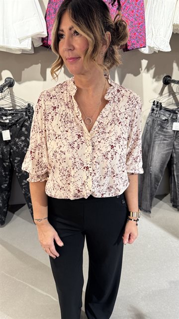 ONLYRAYA 3/4 SHIRT EGRET/ZINFANDEL - 15332997