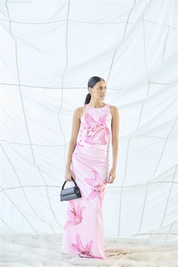 VILA VIVORY BOAT NECK MAXI DRESS SEA PINK FLOWERS- 14115506