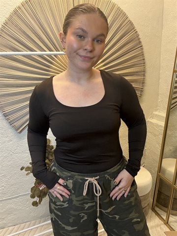 ONLY LONE 2-WAY L/S TOP CHOCOLATE TORTE - 15324799