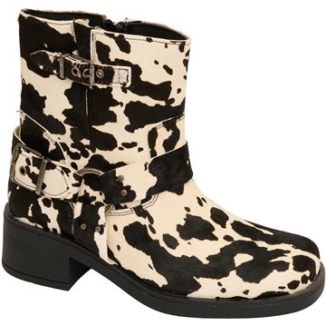 TIM & SIMONSEN LORA BIKER BOOT COWHAIR ON BLACK