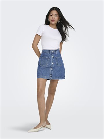 ONLY AMAZING HW SKIRT TAI DNM MEDIUM BLUE DENIM - 15349035