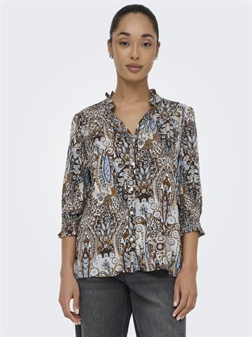 ONLY RAYA 3/4 SHIRT CHICORY COFFE - 15332997