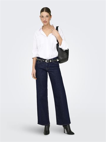 ONLY JUDY-O LW DARK BLUE DENIM WIDE DNM RINSE TAI966 - 15366764