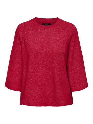  ONLY SIMONI 3/4 STRIK PULLOVER TRUE RED - 15333199
