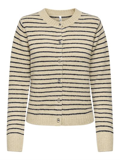 ONLY CHESTER LIFE LS STRIPE CARDI CC KNT HUMUS - 15361022