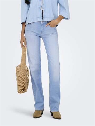 ONLY BLUSH MID STRAIGHT LIGHT BLUE DENIM - 15365460