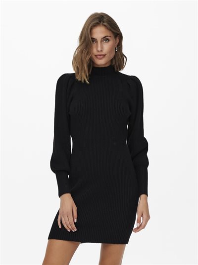 ONLY KATIA LIFE L/S DRESS KNT BLACK - 15232502 