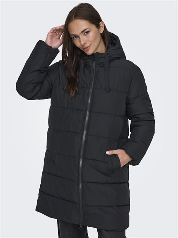 ONLY CLAIR PUFFER HOOD JAKKE SORT - 15323232