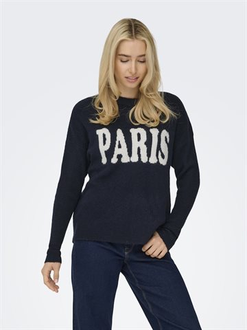 ONLY JERCO PULLOVER DARK NAVY/ PARIS - 15339731