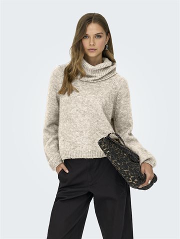  ONLY GILA WHITECAP GRAY LIFE LS ROLLNECK BF KNT - 15358571
