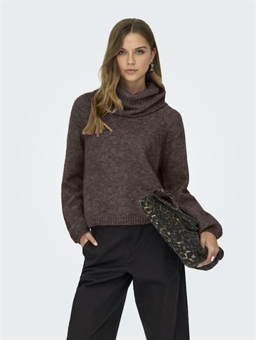 ONLY GILA SEAL BROWN LIFE LS ROLLNECK BF KNT - 15358571