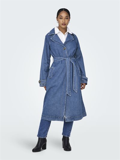  ONLY MALOU BELTED TRENCH MEDIUM BLUE DENIM GUA - 15327725