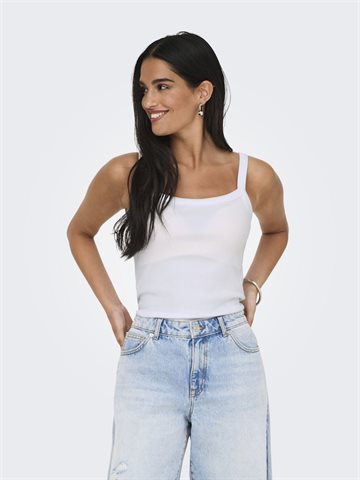 ONLY VIRA S/L RIB TOP CS JRS WHITE - 15367463