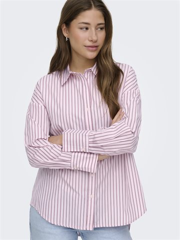 ONLY OREGON ALVA FUCHIA PINK LS REG SHIRT - 15367554