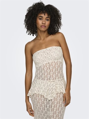 ONLY LAYA TUBE LACE TOP JRS BIRCH - 15375823