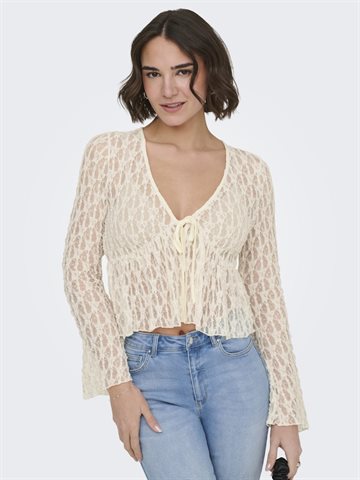 ONLY LAYA LACE CARDGIAN JRS BRICH - 15375831