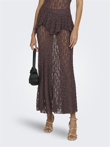 ONLY LAYA LACE LONG SKIRT JRS CHOCLATE MARTINI - 15375833