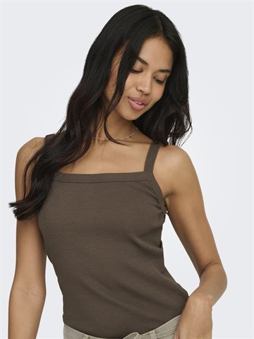  ONLY VIRA S/L RIB TOP CS JRS CHOCOLATE MARTINI - 15367463