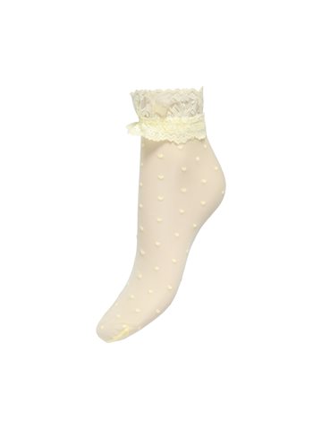 ONLY SONIA SHEER LACE SOCK DOUBLE CREAM - 15383489