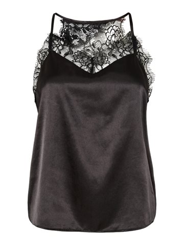 PIECES JAHARA SINGLET WVN BC BLACK LACE - 1715 9616