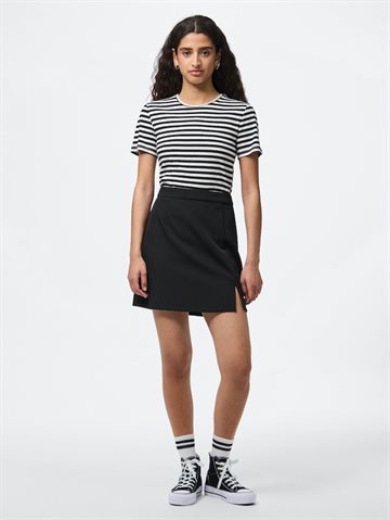 PIECES BOZZY HW SLIT SKIRT BLACK - 17150925