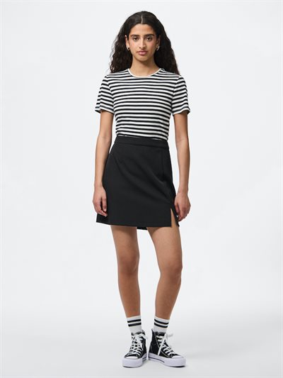 PIECES BOZZY HW SLIT SKIRT BLACK - 17150925