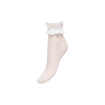 ONLY SONIA SHEER LACE SOCK CLOUD DANCER - 15383489